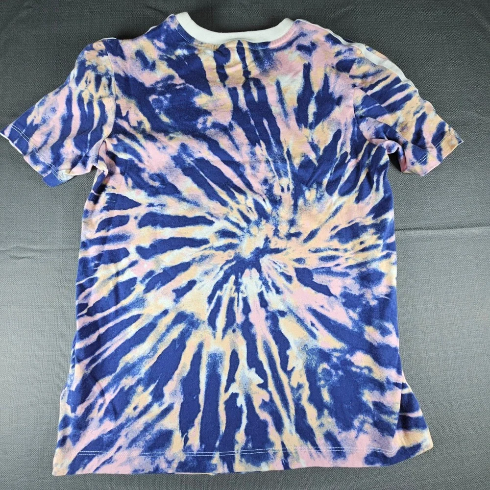 Kids Adidas youth starburst Tie Dye Short Sleeve T Shirt Blue Pink White Size S